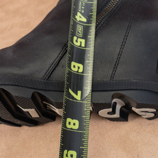 Sorel Wmn Joan Of Artic Wedge III Zip Black Leather Zip Lug Ankle Boots sz 7