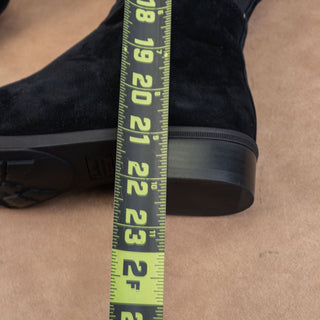 Sam Edelman Women Pam Black Suede Elastic OTK Zip Fashion Boots sz 6