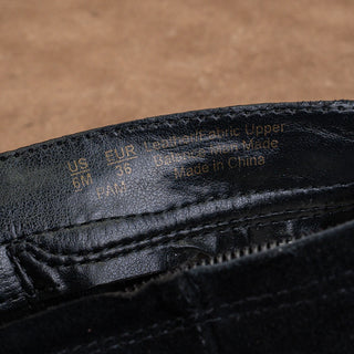 Sam Edelman Women Pam Black Suede Elastic OTK Zip Fashion Boots sz 6