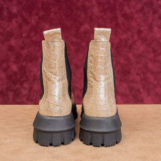 Topshop Wmn Alpha Patent Leather Croc Festival Chelsea Platform Boots 9US EUR40
