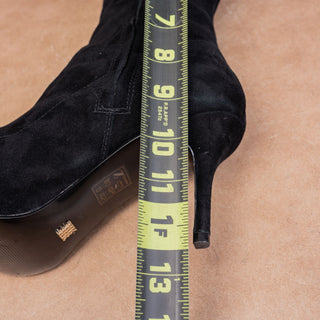 Reiss Women Caley Black Suede Dress Fashion Zip Pointy Toe Boots 10.5US EUR41