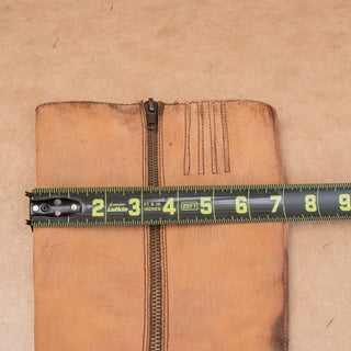 Born Women Braydon II Distress Brown Leather Zip Riding Knee Boots sz 7.5