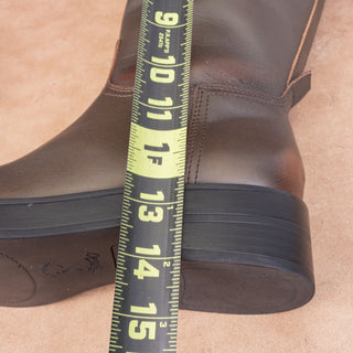 Franco Sarto Women Trevi Brown Leather Moto Biker Pull On Knee Boots sz 6