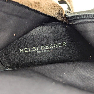 Kelsi Dagger Women Brooklyn OTK Olive Green Nubuck Lace zIp Boots size 9