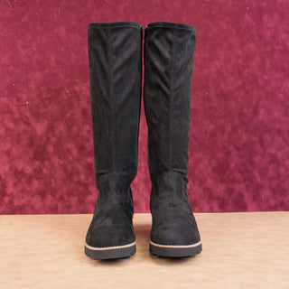 Vionic Women Ashburn Black Suede Lug Sole Knee Fashion Boots sz 9