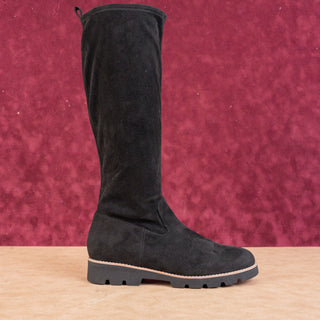 Vionic Women Ashburn Black Suede Lug Sole Knee Fashion Boots sz 9