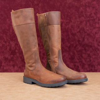Clarks Women Orinocco Faux Shearling Brown Leather Riding Tall Knee Boots sz 9
