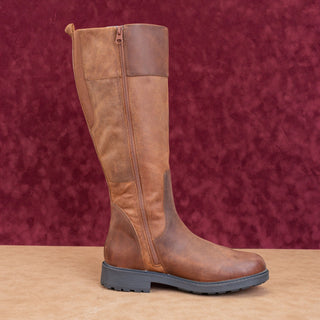 Clarks Women Orinocco Faux Shearling Brown Leather Riding Tall Knee Boots sz 9
