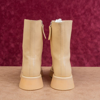 Wandler Women Rosa Cream Leather Platform Zip Fashion Ankle Boots 8US EUR 38