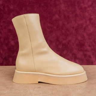 Wandler Women Rosa Cream Leather Platform Zip Fashion Ankle Boots 8US EUR 38