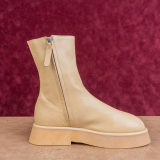 Wandler Women Rosa Cream Leather Platform Zip Fashion Ankle Boots 8US EUR 38