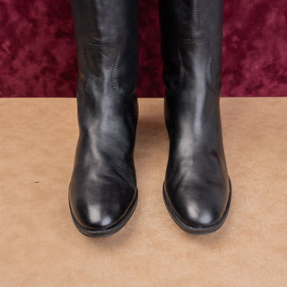 Sam Edelman Women Penny Riding Equestrian Wide Calf Black Leather Boots sz 11.5