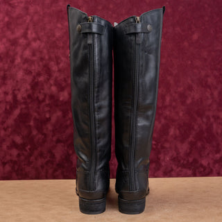 Sam Edelman Women Penny Riding Equestrian Wide Calf Black Leather Boots sz 11.5