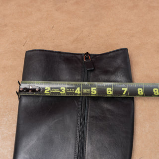 Stuart Weitzman Women 75 Pointy Toe Black Leather Fashion Party Knee Boots 10