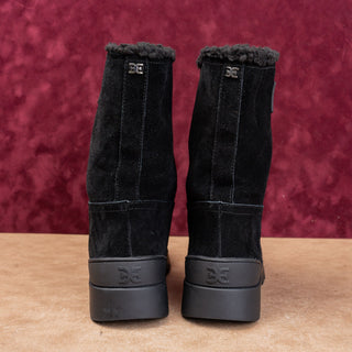 Sam Edelman Women Kaylie Black Suede Comfort Fleece Lined Mid Boots sz 6US EUR36