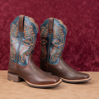 Ariat Women Gillette Brown Western Cowboy Square Toe Boots sz 9