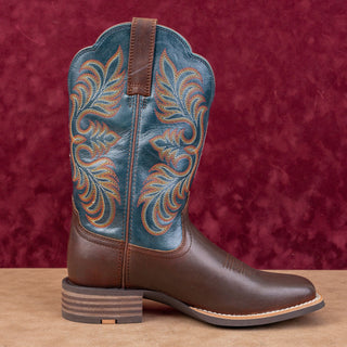 Ariat Women Gillette Brown Western Cowboy Square Toe Boots sz 9