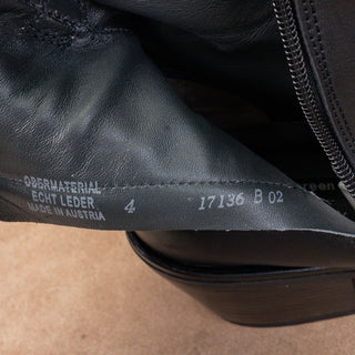 Paul Green Women Moto Biker Harness Black Leather Zip Ankle Boots sz 6.5US UK 4