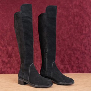 Cole Haan Women Calgary Water Resistant Black Suede OTK Fashion Tall Boots 6.5