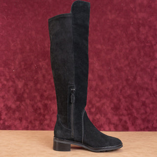 Cole Haan Women Calgary Water Resistant Black Suede OTK Fashion Tall Boots 6.5
