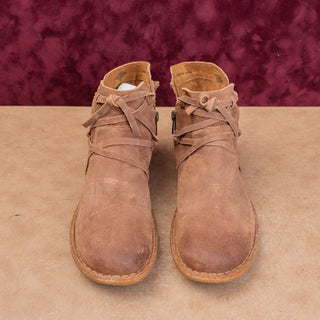Born Women Tarklin Brown Distressed Suede Classic Boho Cottage Western Boots 9.5
