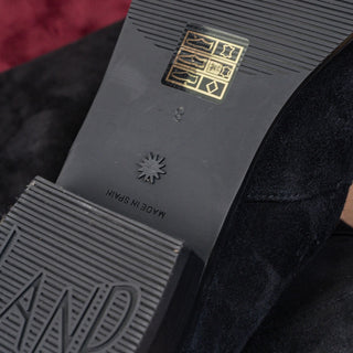 Stuart Weitzman Women Lowland Back Lace Tie Black Suede OTK fashion Boots sz 8