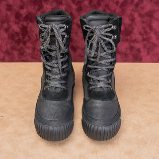 Pajar Women Henta Black Leather waterproof Lace-up Zip Winter Boots 10US EUR41