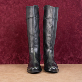 Jack Rogers Women Adeline Black Leather Riding Equestrian Knee Boots size 9