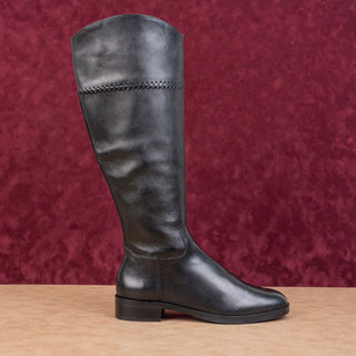 Jack Rogers Women Adeline Black Leather Riding Equestrian Knee Boots size 9