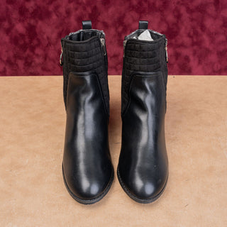 Ros Hommerson Women Reese Black Faux Leather Zip Fashion Wide Fit Boots sz 11