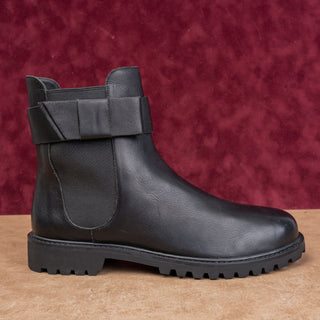 Joie Women Hollie Black Fine Leather Strap Chelsea Fashion Boots 9.5US EUR39.5