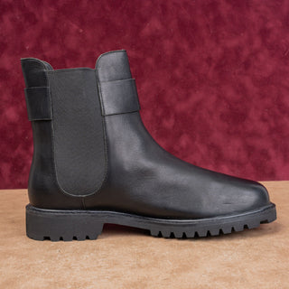 Joie Women Hollie Black Fine Leather Strap Chelsea Fashion Boots 9.5US EUR39.5