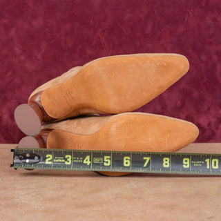 Vince Women Hillside Dark Amber Suede Heel Slip on Ankle Boots sz 7.5US EUR38