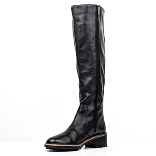 Vince Camuto Women Kensilie Black Leather Zip Wide Calf OTK Boots Size 11 EUR 43