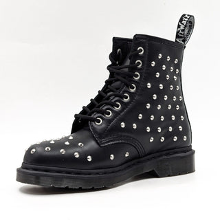 Dr Martens Unisex 1460 Stud Lace-up Black Leather Combat Boots size M8 W9