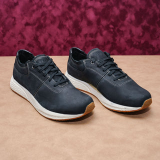 LL Bean Women Coaster Black Suede Lace-up Walking Comfort Sneakers sz 10