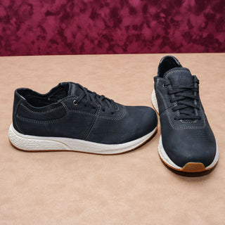 LL Bean Women Coaster Black Suede Lace-up Walking Comfort Sneakers sz 10