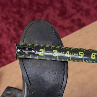 Frye Women Belted Equestrian Riding Tall Zip Black Leather Knee Boots sz 8.5