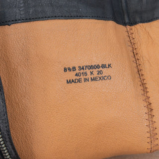 Frye Women Belted Equestrian Riding Tall Zip Black Leather Knee Boots sz 8.5