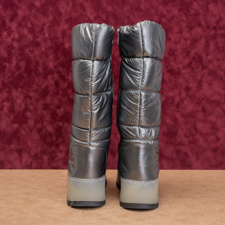 Aquatalia Women Arlo Metallic Puffer Waterproof Fashion Chunky Knee Boots sz 9.5