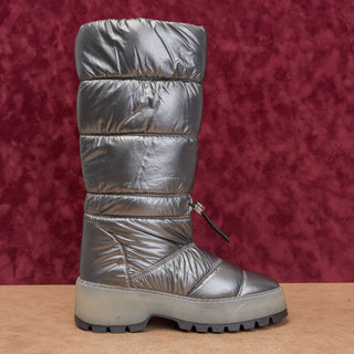 Aquatalia Women Arlo Metallic Puffer Waterproof Fashion Chunky Knee Boots sz 9.5