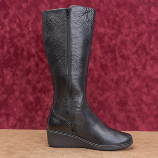 Clarks Women Tallarah Black Leather Zip Comfortable Wedge fashion boots sz 10