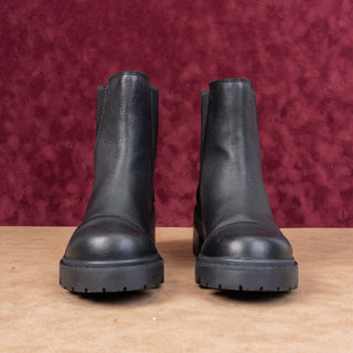 Sorel Women Joan Now Black Leather Waterproof Elastic Chelsea Ankle Boots sz 11