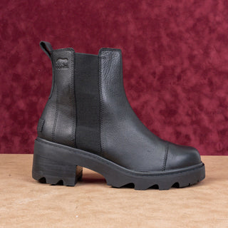 Sorel Women Joan Now Black Leather Waterproof Elastic Chelsea Ankle Boots sz 11