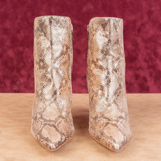 Gianvito Rossi Women Neutrals Gold Boots Animal Print Leather sz 10US 40EU