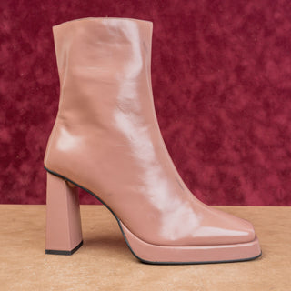 Jeffrey Campbell Maximal Lo Vintage 90s Fashion Square Toe Pink Boots size 10