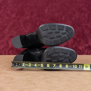 Aquatalia Wmn Illiana Weatherproof Zip Black Leather Block Heel Ankle Boots 11