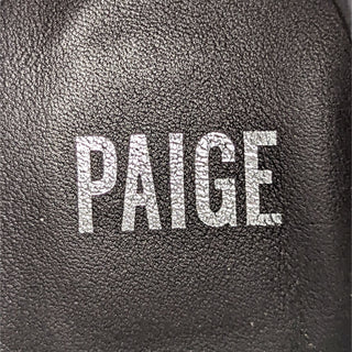 Paige Women Holly Black Leather Buckle Heeled Western Boots Size 6.5M
