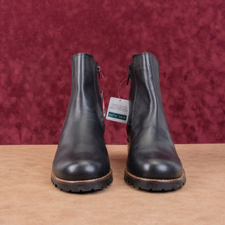 David Tate Women Santorini Waterproof Luxe Black Leather Zip Wide Fit Boots sz 11