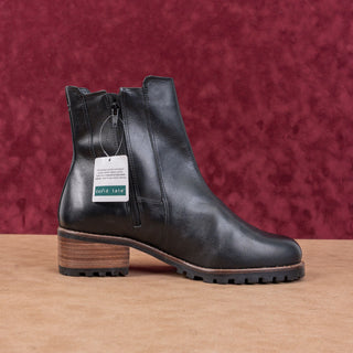 David Tate Women Santorini Waterproof Luxe Black Leather Zip Wide Fit Boots sz 11